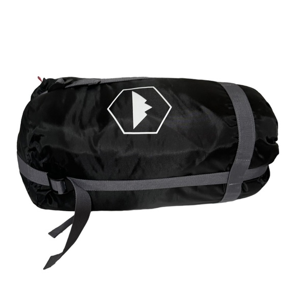 3 SEASONS Mummy sleeping bag Red/Gray with compression sack size large - Picture 10 of 10